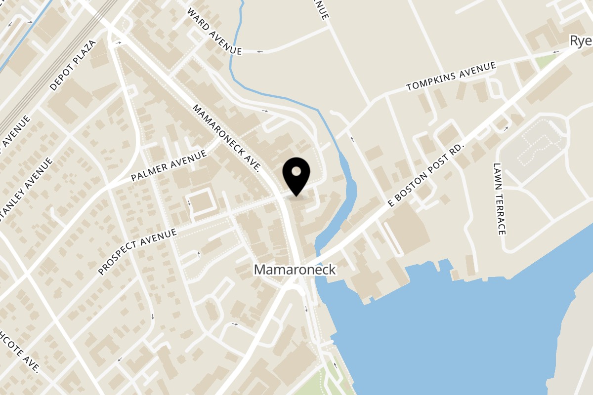 Map showing the location of Fat Stu's All-American Burger Mamaroneck on 157 Mamaroneck Ave in Mamaroneck
